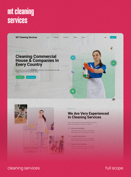 cleaning service web design and development | arbortinsg